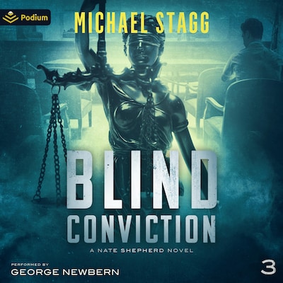 Blind Conviction – omslag til lydbogen af Michael Stagg