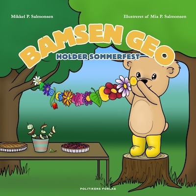 Bamsen Geo holder sommerfest – omslag til lydbogen af Mikkel Palm Salmonsen