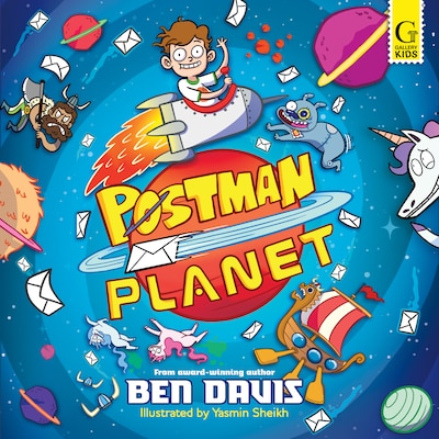Postman Planet – omslag til lydbogen af Ben Davis