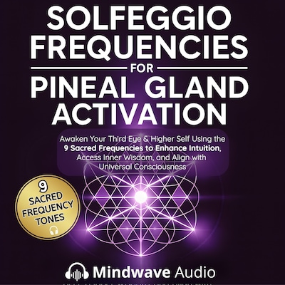 Solfeggio Frequencies for Pineal Gland Activation – omslag til lydbogen af Mindwave Audio
