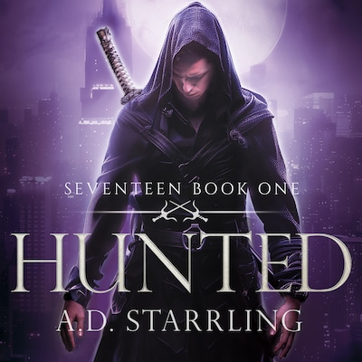 Hunted – omslag til lydbogen af A.D. Starrling