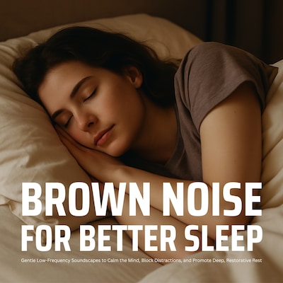 Brown Noise for Better Sleep – omslag til lydbogen af The Brown Noise Studios