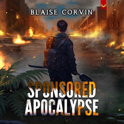 Sponsored Apocalypse – omslag til lydbogen af Blaise Corvin