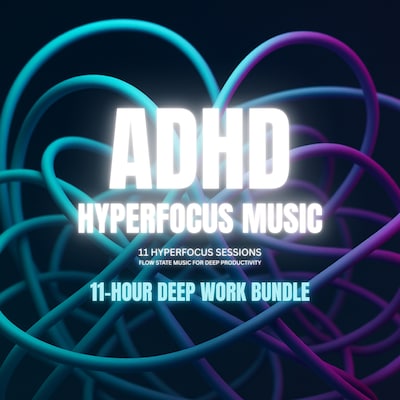 ADHD Hyperfocus Music – Hyperfocus Sessions – Flow State Music for Deep Productivity – omslag til lydbogen af Hyperfocus Lab Singapore, Alexander Reed