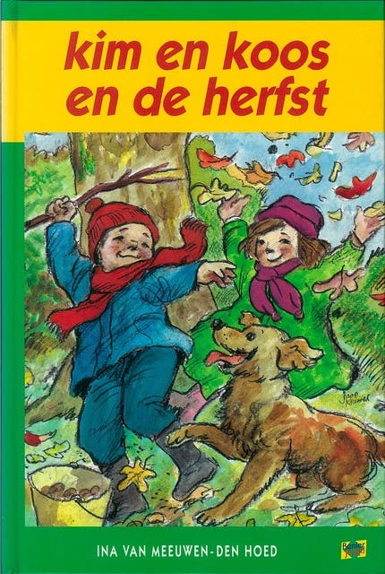 Kim en Koos en de herfst: een verhaal om voor te lezen aan kleuters; een verhaal om zelf te lezen voor kinderen die net lezen kunnen – omslag van het luisterboek van Ina van Meeuwen- den Hoed
