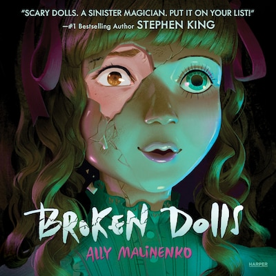 Broken Dolls – omslag til lydbogen af Ally Malinenko