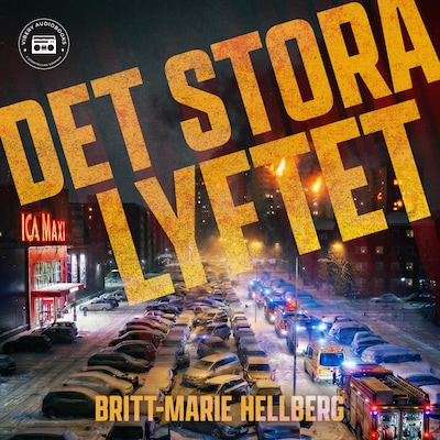 Det stora lyftet – omslag till ljudboken av Britt-Marie Hellberg