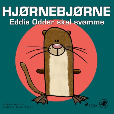 Hjørnebjørne 18 - Eddie Odder skal svømme – omslag til lydbogen af Niels Valentin