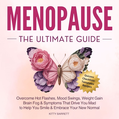 Menopause The Ultimate Guide – omslag til lydbogen af Kitty Barrett