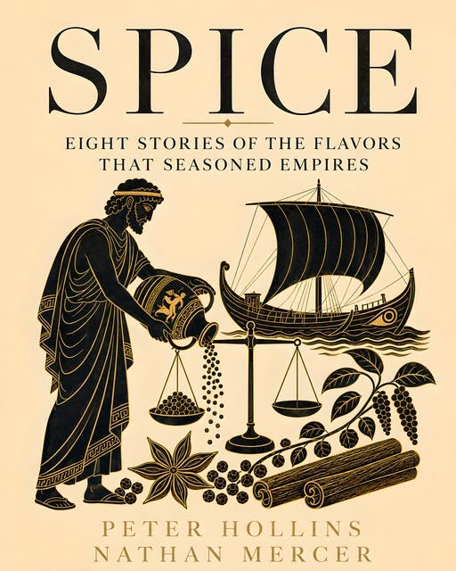SPICE: Eight Stories of the Flavors That Seasoned Empires – omslag til lydbogen af Peter Hollins, Nathan Mercer