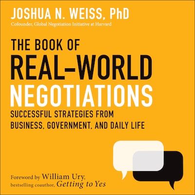 The Book of Real-World Negotiations – omslag til lydbogen af Joshua N. Weiss