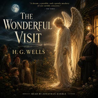 The Wonderful Visit: A celestial being's unexpected arrival in a Victorian village sparks wonder, confusion, and social upheaval. – omslag till ljudboken av H. G. Wells