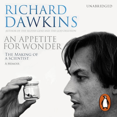 An Appetite For Wonder: The Making of a Scientist – omslag til lydbogen af Richard Dawkins