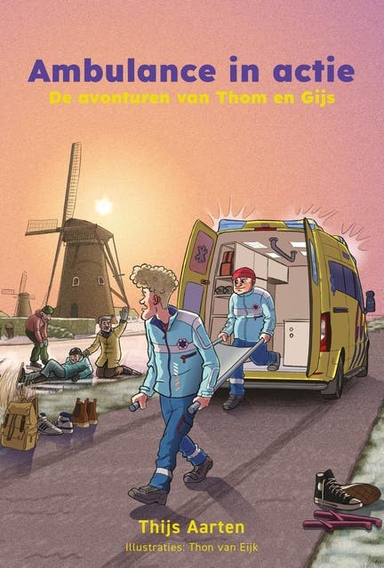 Ambulance in actie: De avonturen van Thom en Gijs – omslag van het luisterboek van Thijs Aarten