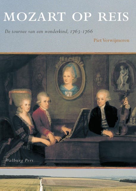 Mozart op reis: de tournee van een wonderkind, 1763 - 1766 – omslag van het luisterboek van Piet Verwijmeren