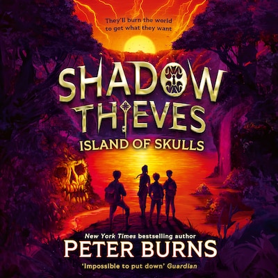 Shadow Thieves: Island of Skulls – omslag til lydbogen af Peter Burns