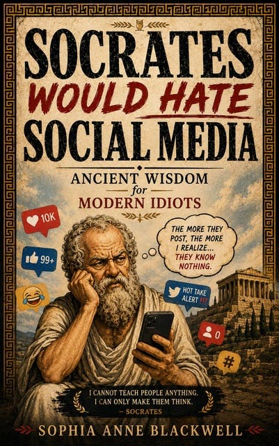 Socrates Would Hate Social Media: Ancient Wisdom for Modern Idiots – omslag til lydbogen af Sophia Anne Blackwell