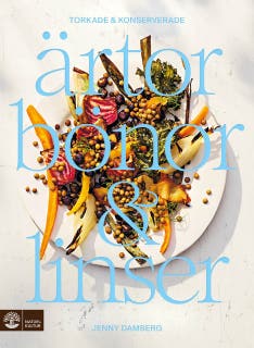 Torkade & konserverade ärtor, bönor & linser – omslag till ljudboken av Jenny Damberg