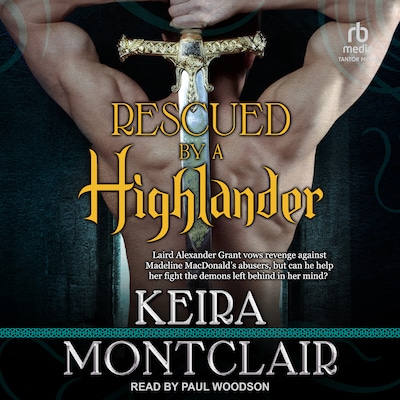 Rescued by a Highlander – omslag til lydbogen af Keira Montclair