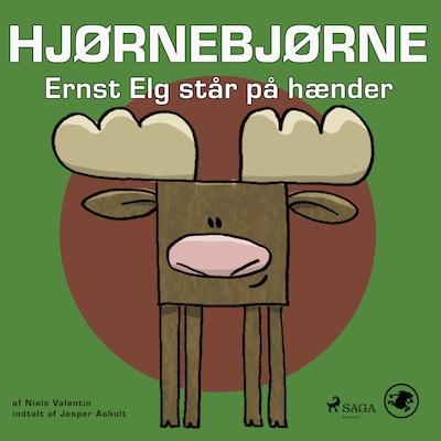 Hjørnebjørne 65 - Ernst Elg står på hænder – omslag til lydbogen af Niels Valentin