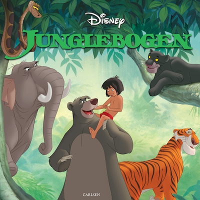 Walt Disneys klassikere - Junglebogen – omslag til lydbogen af Disney