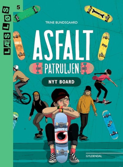 Asfaltpatruljen. Nyt board – omslag til lydbogen af Trine Bundsgaard