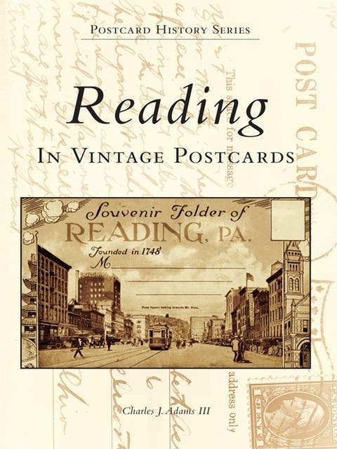 Reading in Vintage Postcards – omslag til lydbogen af Charles J Adams Iii