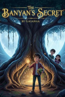 The Banyan’s Secret: Aarav and the Hidden Guardians – omslag till ljudboken av Gasanaa G