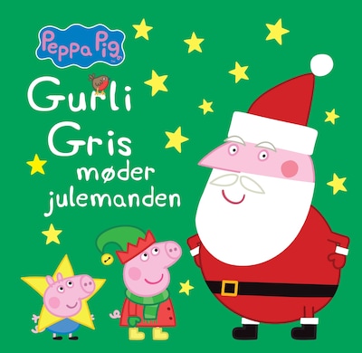 Gurli Gris møder julemanden – omslag til lydbogen af Gurli Gris