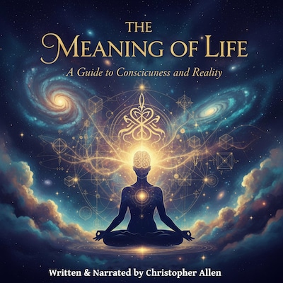 The Meaning of Life – omslag til lydbogen af AI Voice Christopher Allen