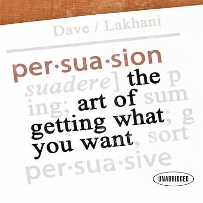 Persuasion – omslag til lydbogen af Dave Lakhani