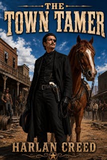 The Town Tamer: A Classic Western – omslag till ljudboken av Harlan Creed