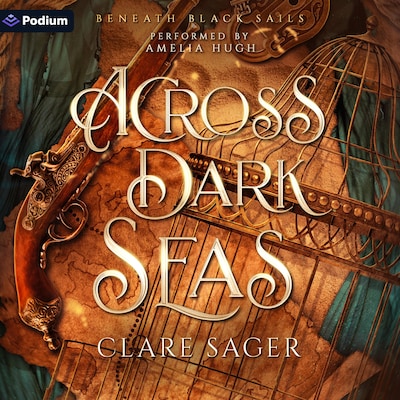 Across Dark Seas – omslag til lydbogen af Clare Sager