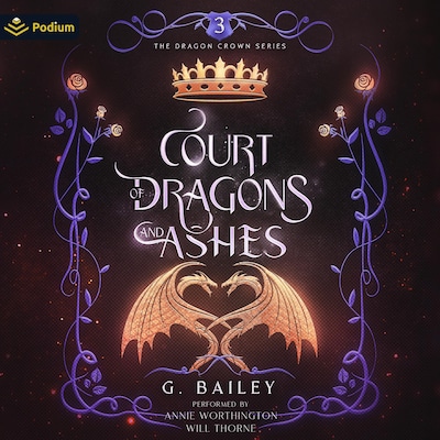 Court of Dragons and Ashes – omslag til lydbogen af G. Bailey