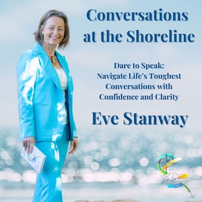 Conversations at the Shoreline – omslag til lydbogen af Eve Stanway