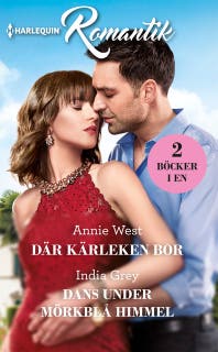 Där kärleken bor / Dans under mörkblå himmel – omslag till ljudboken av Annie West,India Grey
