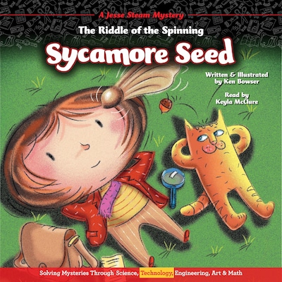 The Riddle of the Spinning Sycamore Seed – omslag van het luisterboek van Ken Bowser