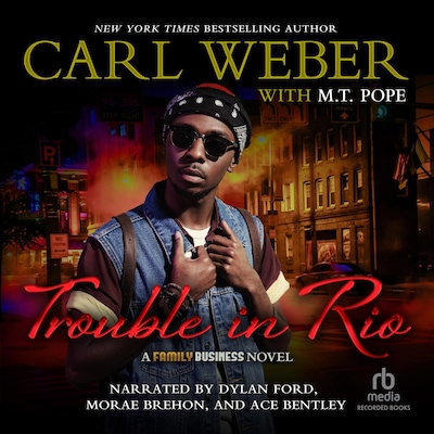 Trouble in Rio – omslag til lydbogen af Carl Weber, M.T. Pope