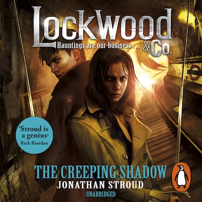 Lockwood & Co: The Creeping Shadow – omslag til lydbogen af Jonathan Stroud