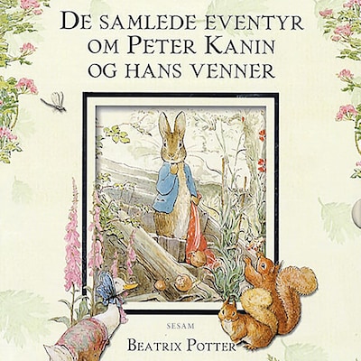 De samlede eventyr om Peter Kanin og hans venner – omslag til lydbogen af Beatrix Potter