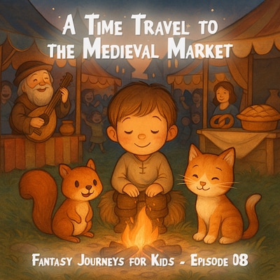 Fantasy Journeys for Kids, Episode 8: A Time Travel to the Medieval Market (ungekürzt) – omslag til lydbogen af Claudia Schröder