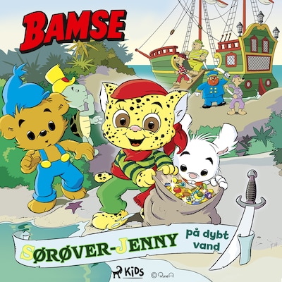 Bamse - Sørøver-Jenny på dybt vand – omslag til lydbogen af Susanne Adolfsson