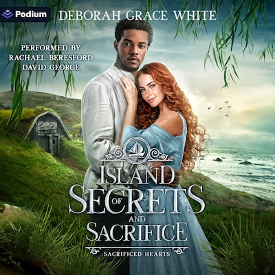 Island of Secrets and Sacrifice – omslag til lydbogen af Deborah Grace White