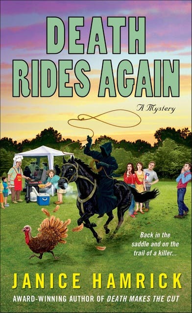 Death Rides Again: A Mystery – omslag til lydbogen af Janice Hamrick