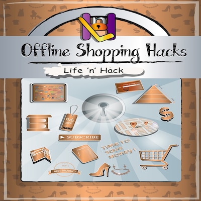 Offline Shopping Hacks – omslag til lydbogen af Life 'n' Hack