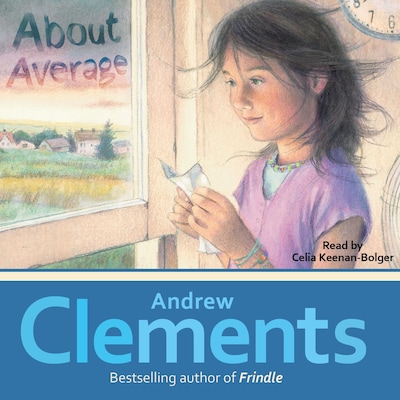 About Average – omslag til lydbogen af Andrew Clements
