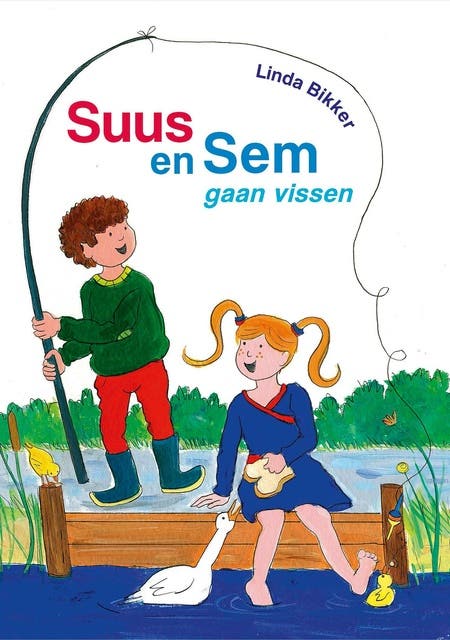 Suus en Sem gaan vissen – omslag van het luisterboek van Linda Bikker