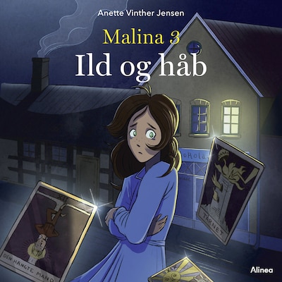 Malina 3 - Ild og håb, Rød Læseklub – omslag til lydbogen af Anette Vinther Jensen