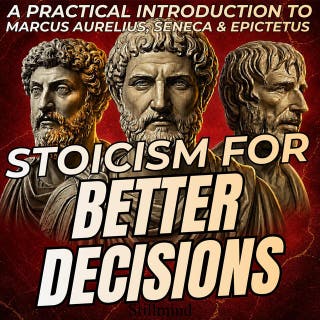 Stoicism For Better Decisions – A Practical Introduction to Marcus Aurelius, Epictetus and Seneca – omslag till ljudboken av Stillmind