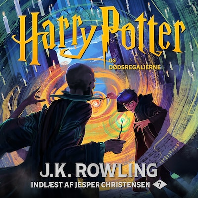 Harry Potter og Dødsregalierne – omslag til lydbogen af J.K. Rowling